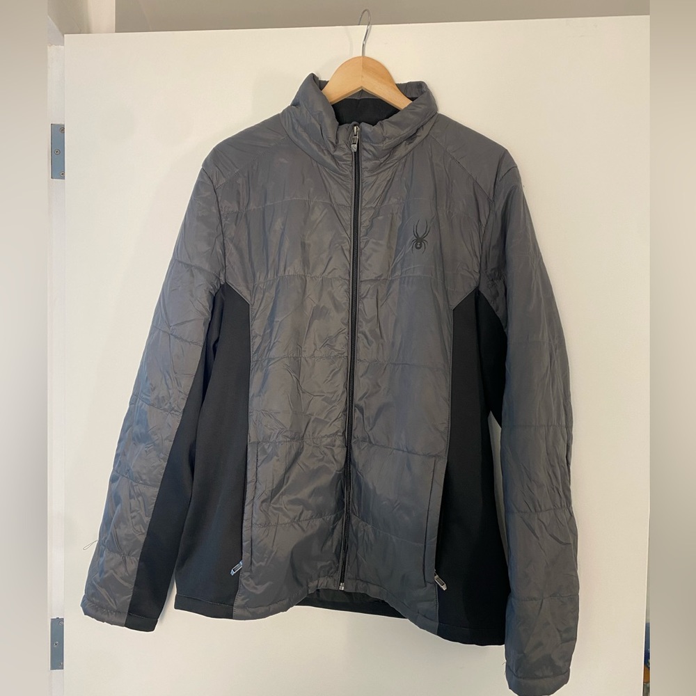 Spider Zip Up thin windbreaker puff